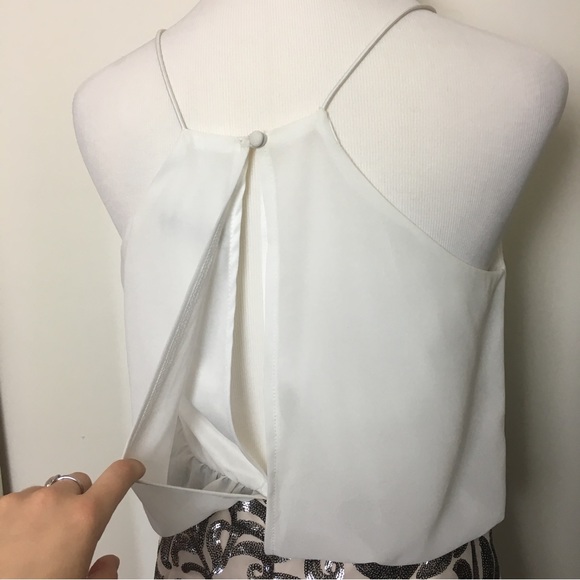 TFNC Midi Dress With Sequin Leaf Wrap US 8 - Picture 5 of 9